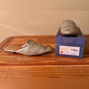 Universal Thread Metallic Woven Mules